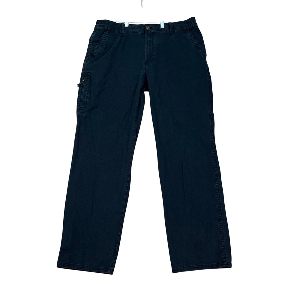 Legendary Outfitters Pants Mens 36x32 Black Straight Leg Flat Front Cargo Pocket